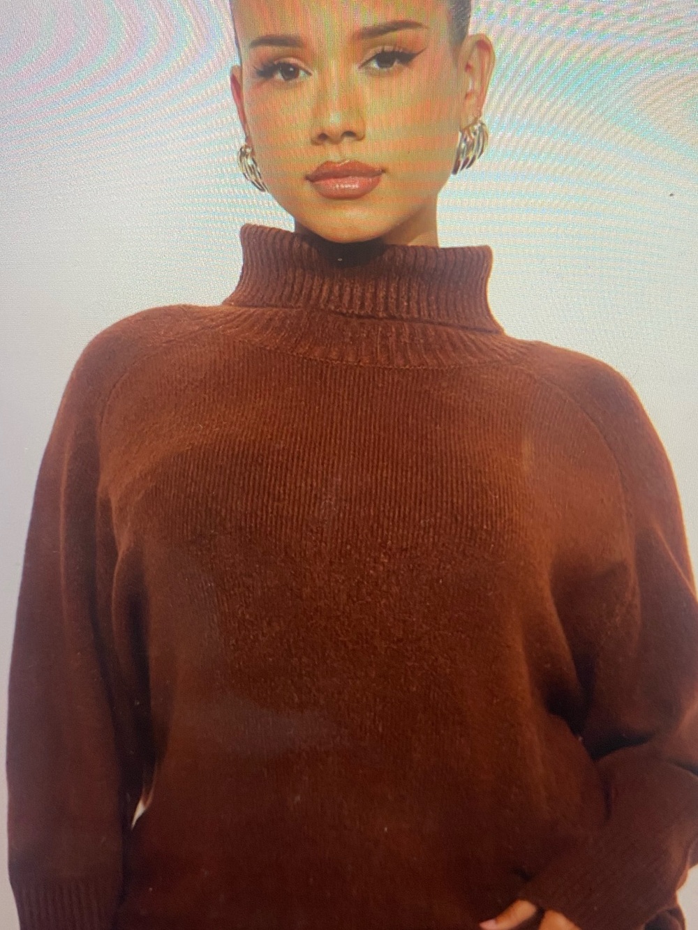 Fashion Nova Chocolate Brown Turtleneck Sweater